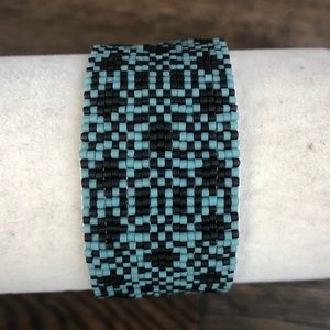 New Auth Chan Luu Black Mix Seed Bead Cuff Bracele